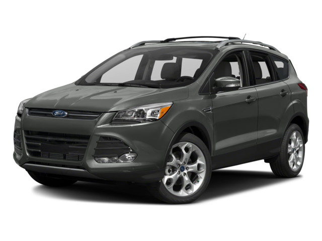 2016 Ford Escape Titanium in White Platinum Clearcoat Metallic — front three-quarter view